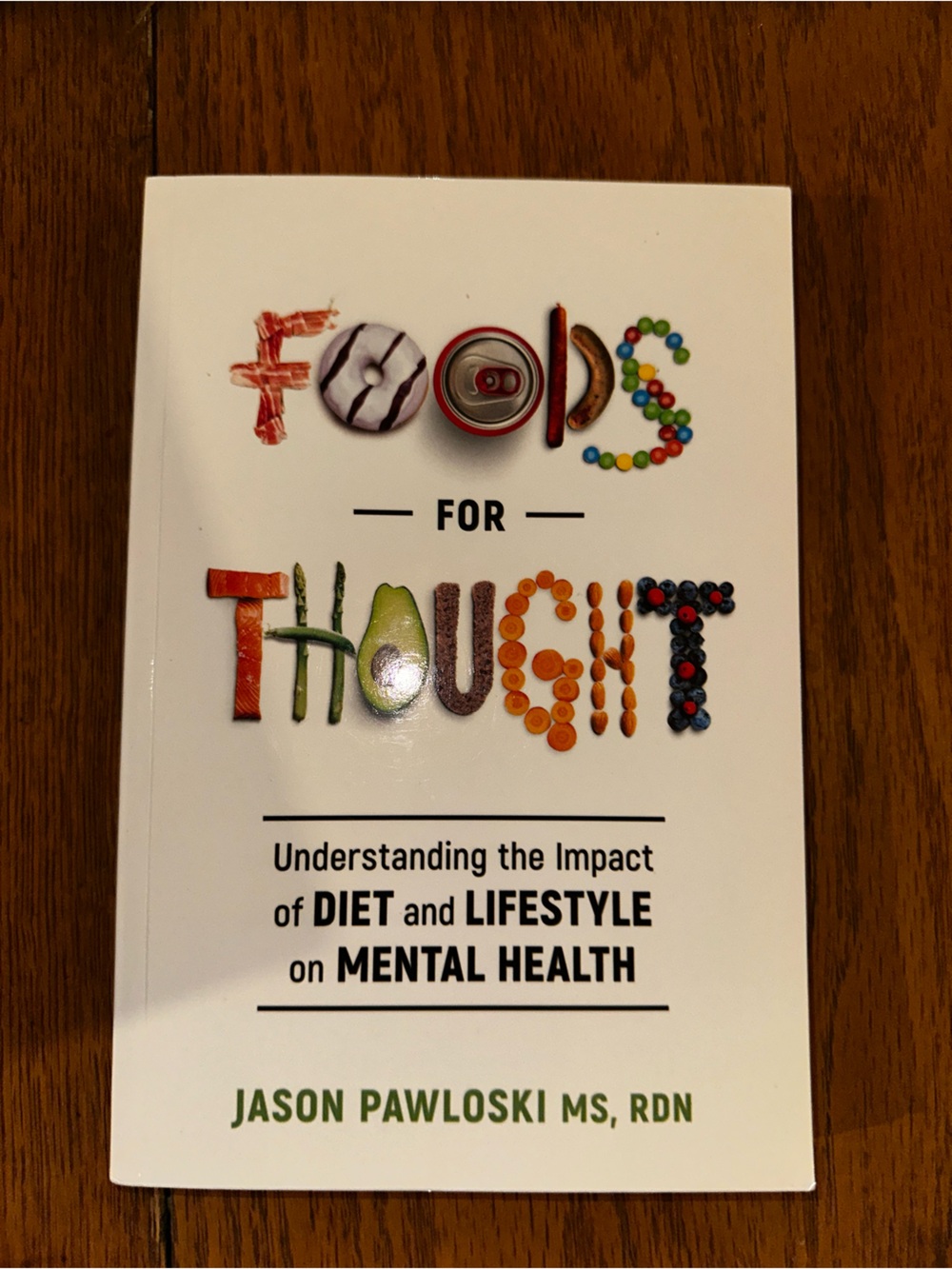 White Kids Bookmark - Colorful "Food for Thought" Design